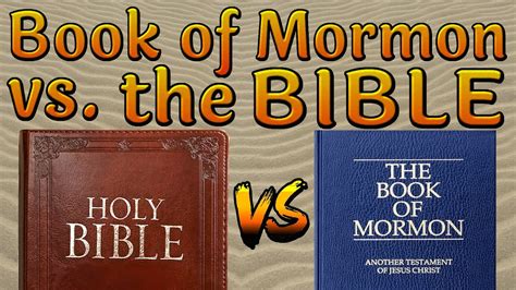 In terms of evidence, if we compare the Bible to the Book of Mormon, the Bible wins hands down. . Book of mormon vs bible